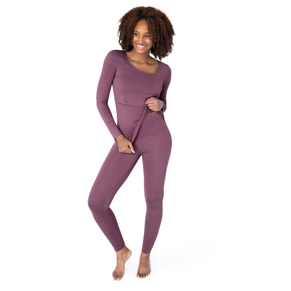 Kindred bravely Jane nursing pajama set BURGUNDY